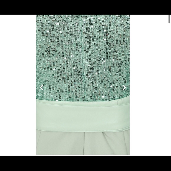 NEW SEASON Stunning Lavish Alice sequin feather embellished midi dress in sage - Picture 12 of 13
